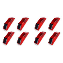 Solar Warning Lights, Bright Solar Strobe Lamp Magnetic Base, Waterproof LED Beacon Safety Light Outdoor 8 Pack Red