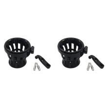 2X Motorcycle Handlebar Drink Cup Holder for GL1800 Goldwing for Softail Electra Black