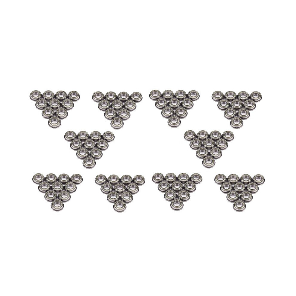 100 Pcs F688zz Flanged Radial Bearings Metal Steel Double Shielded Flange Bearing, 8 X 16 X 5Mm For Motor 6132675107853