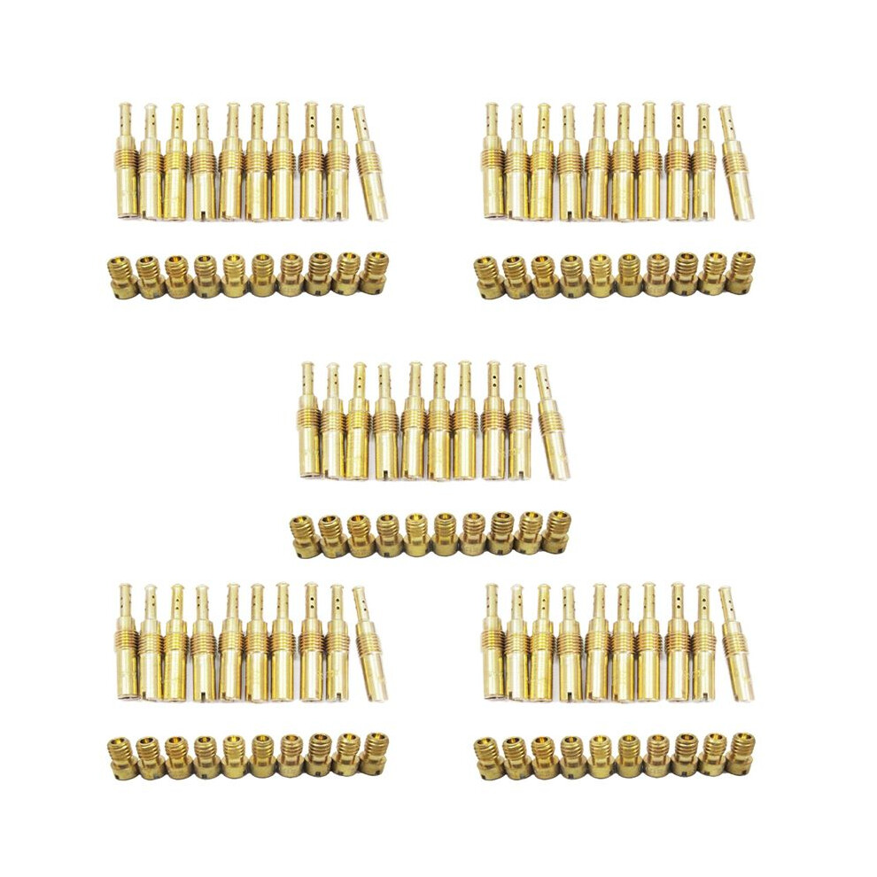 50Pcs Carburetor Main Jet Kit & 50Pcs Slow/ Jet For Pwk Keihin Oko Cvk Pwm Nsr Ksr Pwm Motorcycle Carburetor 6031571861305
