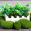 200 Pieces 2 Sizes Artificial Moss Rocks Decorative Faux Green Moss Covered Stones 3