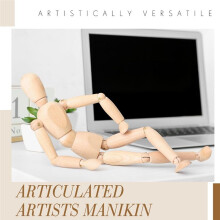 4 Peças de Manequim de Madeira Posável Figura de Desenho de Modelo Humano de Madeira para Esboçar Pintura Decoração de Mesa de Natal