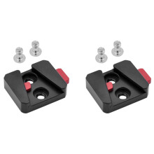 2X 1/4 Universele V-Montage Batterij Snelkoppelingsplaat Adapter Accessoires Draagbare Enkele Basis voor Alle Ptz en Camera Zwart