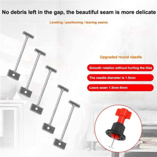 600Pcs Tile Leveling System for Tile Laying Reusable Steel Needles Flooring Replaceable Pin Tiling Construction Tools 1