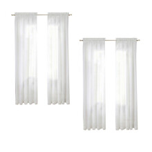 Cortinas Transparentes Blancas para Ventana 90 Pulgadas de Largo 4 Paneles Cortinas Blancas Transparentes Cortinas Transparentes Panel Básico de