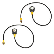 2X DIDEEP Upgrade Pressure Gauge Replacement Fit for the DIDEEP Series Scuba Diving Tank with M10X1 Thread Aviation