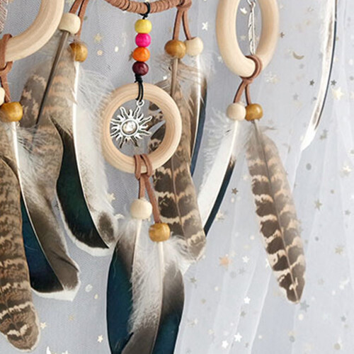 Natural wooden rings, diameter 50mm
