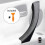 2X Door Handle Cover Leather Door Panel Handle Pull Trim Cover for - 3 Series 2005-2012 E90 E91 Black Left 6