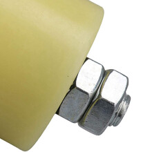 4PCS 48X50mm Yellow Silver Nylon Steel Flat Roller Bearing Guiding Wheel 6201 M12 Screw for Electric Door Sliding Gate