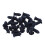 50 Pcs Plastic Push in Bumper  Door Rivets Clip 8mm Hole Black 2