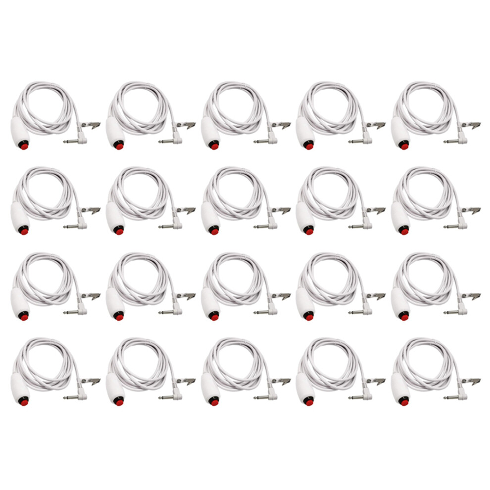 20X Nurse Call Cable 6.35mm  Nurse Call Device Emergency Call Cable with Push Button