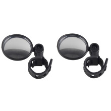 2X Bicycle Rearview Mirror Wide Angle Convex Cycling Mirror MTB Rearview Mirror Silicone Handle Rearview Mirror 7.9cm