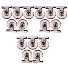 15Pcs 3cm Magnetic Clip Magnet Refrigerator Wall Memo Note Message Holder Silver