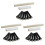 6 String Acoustic Guitar Bone Bridge Saddle and Nut and 18Pcs Ebony Guitar Bridge Pins White+Black 1