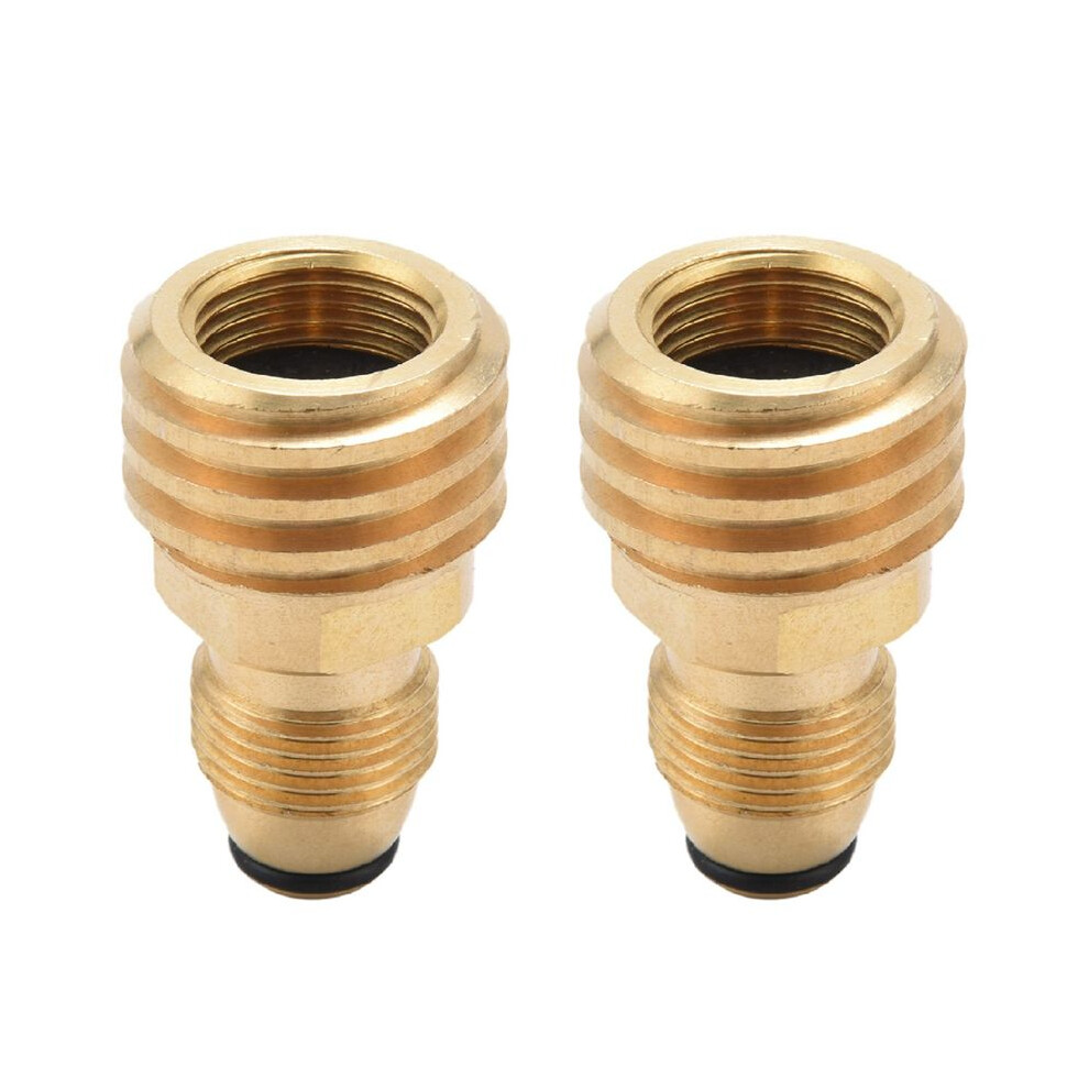 2X Propane Gas Adapter Converts Pol Lp Tank Service Valve To Qcc1/Type1- Old To New Exogio