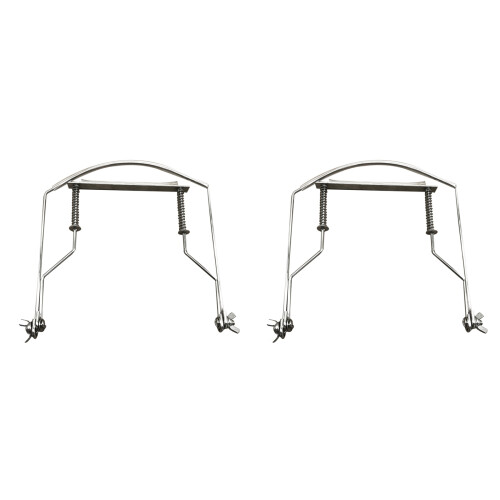 2X Support Cou D'Harmonica 10 Trous Harpe Bleu Bouche Support D'Orgue Support de Harmonica - Argenté