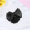 3X Schwarz Bowknot Dekor Snoodnetto Haarspange Bun Abdeckung 5