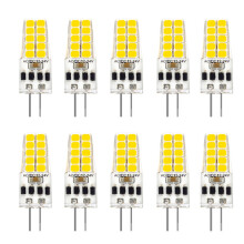 10 Piezas G4 Bombilla LED AC / DC12V-24V 3W LED G4 Luz 20LED 360 ÁNgulo de Haz de Luz 2835SMD Reemplazo de LáMpara HalóGena de 30W, FríO
