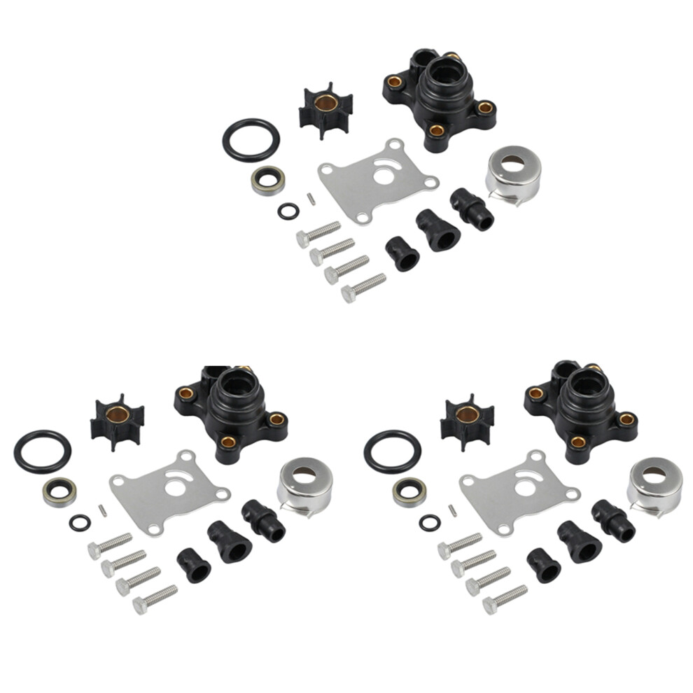 3X Impeller Pump 9.9Hp And 15Hp Repair Kit For Evinrude / Johnson 394711 0394711 Black/Silver 4712487191985