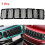 6x Car Black Front Grille Inserts Trim Mesh Kit for  Grand Cherokee 2014-2016 1