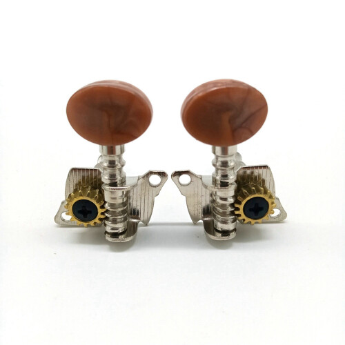 40X 20R20L Metal Ukulele Locking String Tuner Guitar Tuning Peg Machine  with Brown  Pegs 2