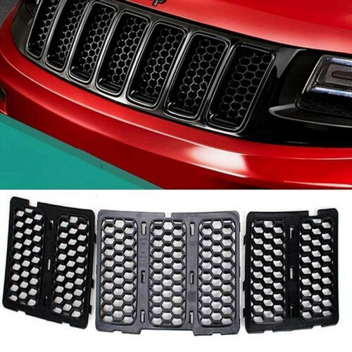 6x Car Black Front Grille Inserts Trim Mesh Kit for  Grand Cherokee 2014-2016 2