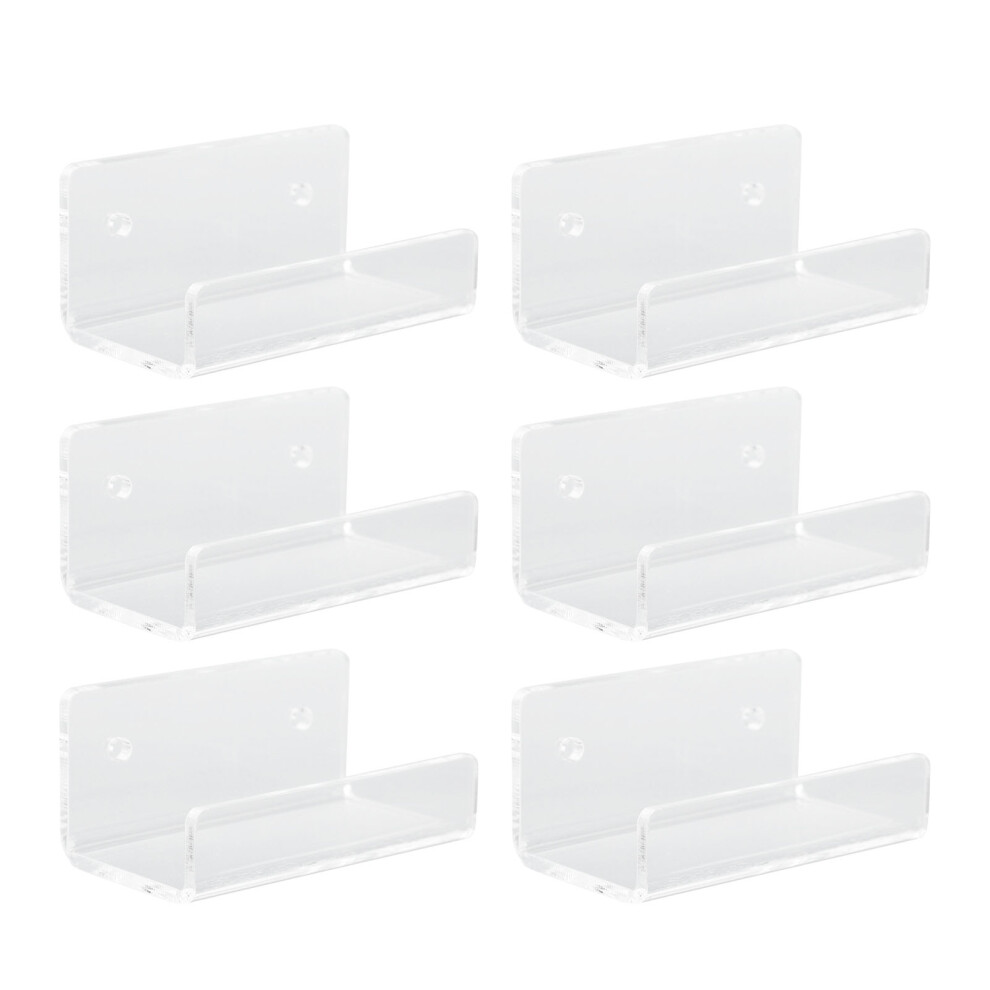Clear Acrylic Floating Shelves For Vinyl Records And Cds 6Pcs Set 5041369176970