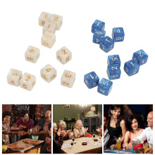 20 Acrylic Number Dice for Board Games with Impact Resistance
