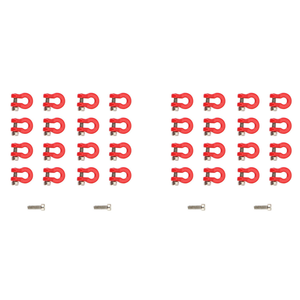 32Pcs Metal Bumper Trailer Hook Tow Shackle Rescue Hook For 1/24 Rc Crawler Car Axial Scx24 Upgrade Parts Accessories 6032618014968