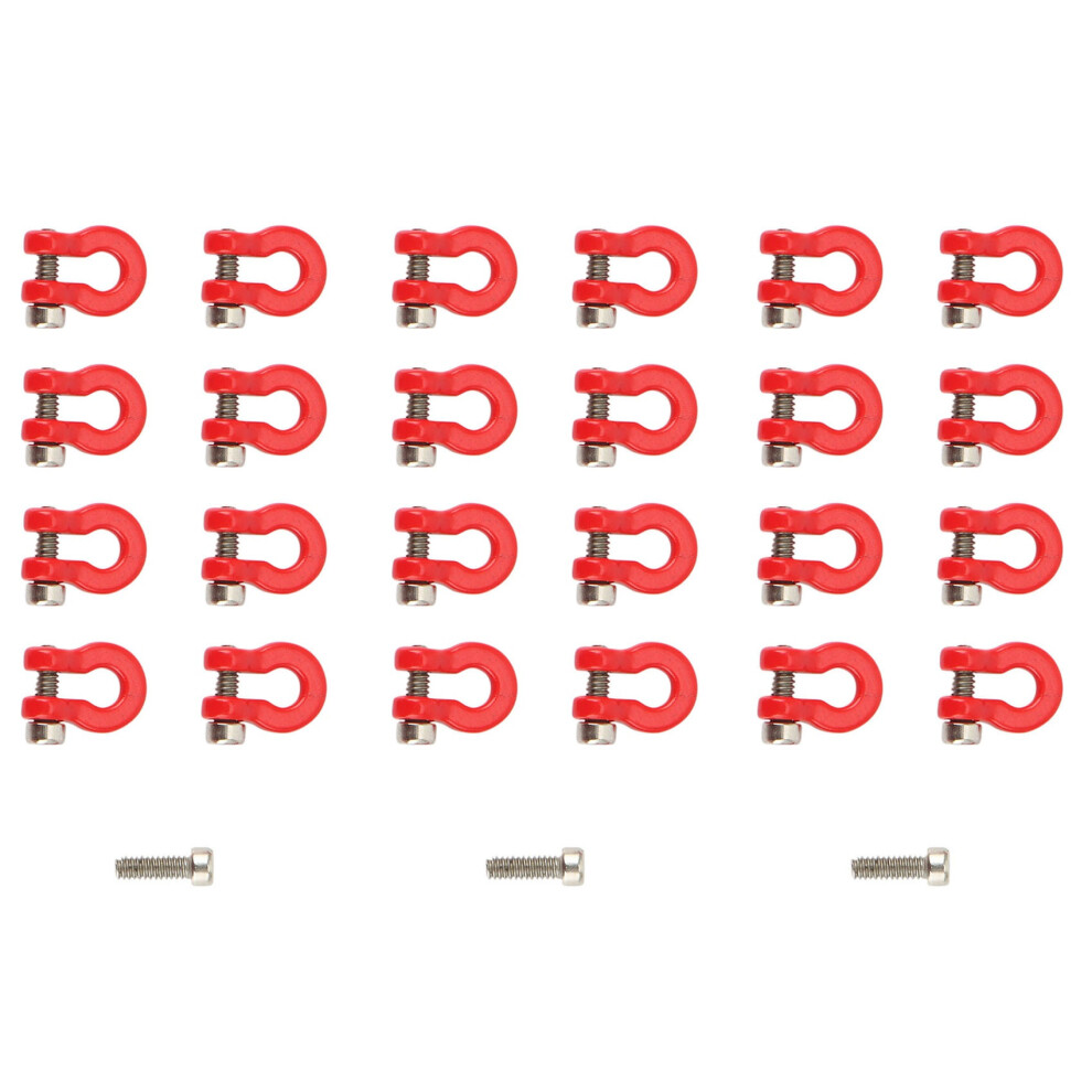 24Pcs Metal Bumper Trailer Hook Tow Shackle Rescue Hook For 1/24 Rc Crawler Car Axial Scx24 Upgrade Parts Accessories 6032618044002