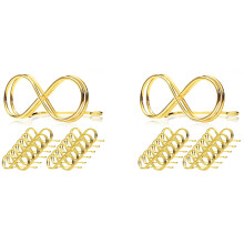 Table Number Holder Stands 24 Pack - Wedding Seating Labels Placecard Clips Photo Picture Cards Display Stand Gold