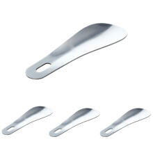 4 Piezas Cuchara de Zapatos Largos Calzador de Zapatos de Metal de Acero Inoxidable Profesional 10 cm 4 Pulgada