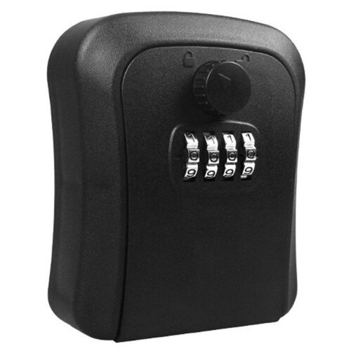 2X Key Lock Box, Wall-Mounted Zinc Alloy Key Box  4-Digit Combination Key Storage Lock Box 1