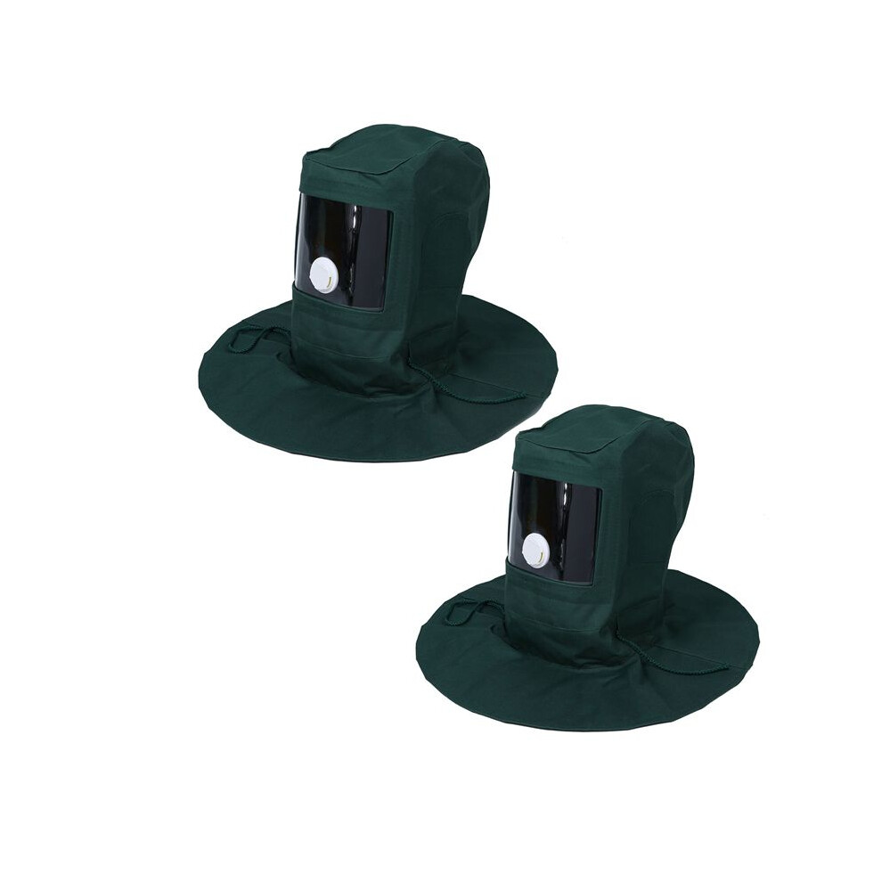 2X Sand Blasting Hood Abrasive Sandblaster Mask Cap Wind Dust Anti Protective Tool 6033506260436