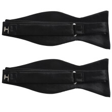 2X Tuxedo Tie Satin Bow Tie for Men - Black