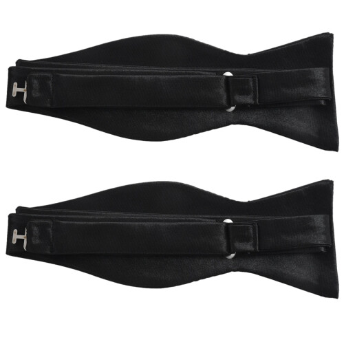 2X Selberbinden Fliege Schwarz Krawatte Schleife Bow Tie