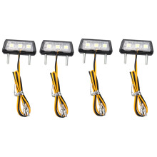4X Motorcycle Decorative LED Taillight License Plate Light for     White