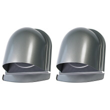 2X 4Inch 100mm Waterproof Stainless Steel Vent Vent Hood Anti-Corrosion Exhaust Extractor for Wall Air Outlet Cover,B