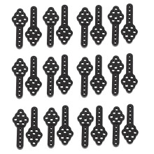 24Pcs CNC Metal Mount Adjust Height Angle Stand for RC Crawler Car Axial SCX10 90046 D90 D110,Black