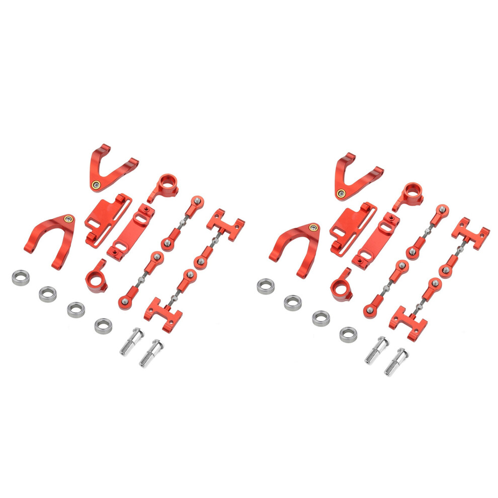 2X Metal Steering Cup Upper Lower Swing Arm Steering Slider Turning Block For Wpl D12 1/10 Rc Car Upgrade Parts,1 6032126176172