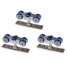 3X Tweevoudige Deur Hardware Houten Schuifdeur Katrol Meubels Hardware Wiel Schuur Deur Roller Muur Deur Vouwdeur Roller