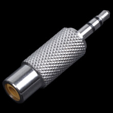 4X, 3,5 mm Stereo-Stecker Auf Cinch-Mono-Buchse, Silberfarben