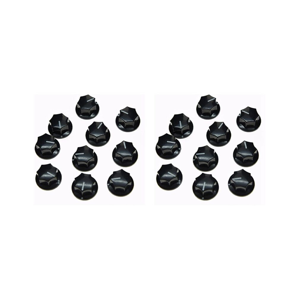 20Pcs Guitar Knobs Amplifier Amp Knob Bass Tone Volume Knobs For Guitarra Brass Black 6033234721834