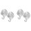 2X Large Transparent Reusable Heavy Duty Vacuum Suction Cup Hook 1