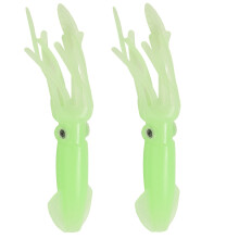 10 Pezzi 10,5 cm Polpo Esche Gonna di Calamari Esca Bagliore Nel Esca Acqua Salata Luminosa Scura per Tonno Marlin Delfino Richiamo Basso