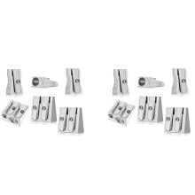 12 Stück Metall Bleistift Spitzer, Ein- und Zwei Loch Bleistift Spitzer Manuelle Kunst Spitzer für Bunt Stifte