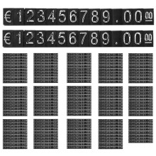 150Sets Plastic Cubes Price Display Tags Adjustable Number Stand Frame Label Shop