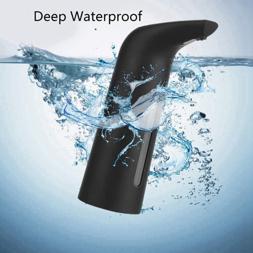 2X Black Automatic Soap Dispenser Touchless, Auto Liquid Soap Dispenser for Kitchen Bathroom 400Ml 2