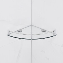 2X Badezimmer Regale, Badezimmer Ecke Regale Aus Glas und Ein Der Wand Montiert Regale, Regal Aus Gehärtetem Glas Regal Zur Aufbewahrung Von