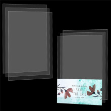 50PCS Acetate Sheets Clear Acetate Sheets Plastic Heat Resistant, 4.3x6.3inchBlank Mylar Stencil Sheets Template Plastic